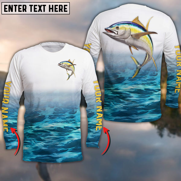 Maxcorners Tuna Yellowfin Customize Name 3D Shirts