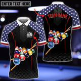 Maxcorners Personalized Billiard Flag Player Polo Shirt