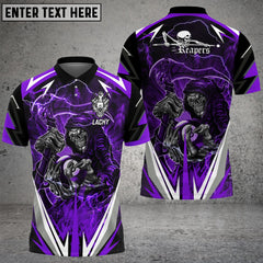 Maxcorners Billiards Ball Skull Colourful Personalized 3D Polo Shirt For Lachy