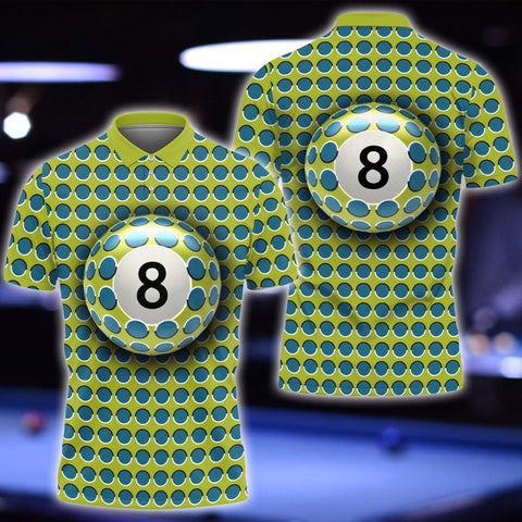 Maxcorners Billiard Ball 8 Player 3D Polo Shirt