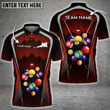 Maxcorners Personalized Team Name Billiards Ball Colourful Polo Shirt