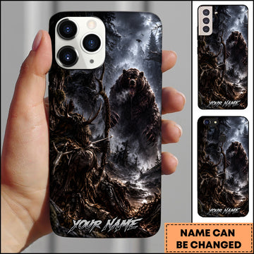 Maxcorners Bull Moose Hunting Bow Hunter Dark Forest Multi Options Personalized Name Phone Case