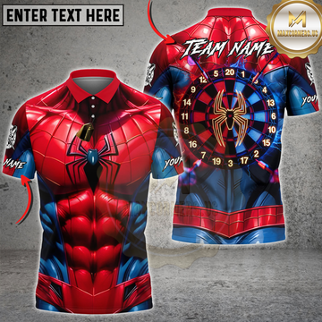 Maxcorners Darts Red Spider Armor Dartboard Personalized Name 3D Unisex Shirt