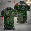 Maxcorners Darts Polo Shirt Grim Reaper Hooded Skeleton Claws Dartboard Target Arrows Skulls Chains Multi Options Personalized Name, Team Name Unisex 3D Shirt (5 Colors)