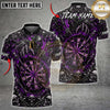 Maxcorners Darts Polo Shirt Grim Reaper Hooded Skeleton Claws Dartboard Target Arrows Skulls Chains Multi Options Personalized Name, Team Name Unisex 3D Shirt (5 Colors)