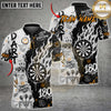 Maxcorners Darts 180 Dart Sniper Graffiti Flame Graphic Personalized Name, Team Name Unisex 3D Shirt (5 Colors)