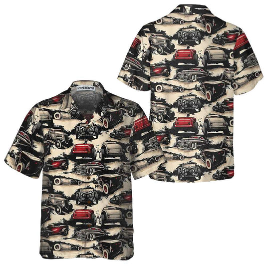 Maxcorners Retro Hot Rod Hawaiian Shirt
