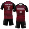 Maxcorners Custom Maroon White-Black Geometric Shape Sublimation Volleyball Uniform Jersey LM2605
