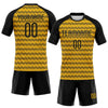 Maxcorners Custom Gold Black Geometric Shape Sublimation Volleyball Uniform Jersey LM2605