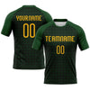 Maxcorners Custom Green Gold Geometric Shape Sublimation Volleyball Uniform Jersey LM2605