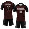 Maxcorners Custom Red White-Black Geometric Shape Elite Sublimation Volleyball Uniform Jersey LM2605