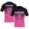 Maxcorners Custom Pink Black-Light Blue Geometric Shape Sublimation Volleyball Uniform Jersey LM2605