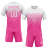 Maxcorners Custom Pink White Geometric Shape Sublimation Volleyball Uniform Jersey LM2605