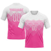 Maxcorners Custom Pink White Geometric Shape Sublimation Volleyball Uniform Jersey LM2605