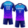 Maxcorners Custom Royal White-Pink Geometric Shape Sublimation Volleyball Uniform Jersey LM2605