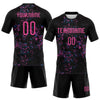 Maxcorners Custom Black Pink-Light Blue Abstract Fragment Art Sublimation Volleyball Uniform Jersey LM2605