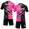 Maxcorners Custom Graffiti Pattern Pink-Black Scratch Sublimation Volleyball Uniform Jersey LM2605