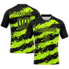 Maxcorners Custom Black Neon Green Splash Sublimation Volleyball Uniform Jersey LM2605