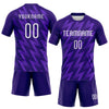 Maxcorners Custom Purple White Zigzag Shape Sublimation Volleyball Uniform Jersey LM2605