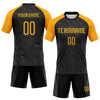 Maxcorners Custom Black Gold Animal Print Sublimation Volleyball Uniform Jersey LM2605