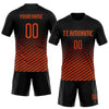 Maxcorners Custom Black Orange Geometric Shape Sublimation Volleyball Uniform Jersey LM2605