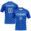 Maxcorners Custom Thunder Blue White-Sky Blue Geometric Shape Sublimation Volleyball Uniform Jersey LM2605