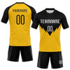 Maxcorners Custom Yellow White-Black Line Sublimation Volleyball Uniform Jersey LM2605