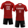 Maxcorners Custom Red White-Black Geometric Shape Sublimation Volleyball Uniform Jersey LM2605