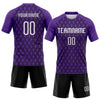 Maxcorners Custom Purple White-Black Geometric Shape Sublimation Volleyball Uniform Jersey LM2605