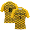 Maxcorners Custom Yellow Black-White Geometric Shape Sublimation Volleyball Uniform Jersey LM2605
