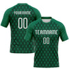 Maxcorners Custom Kelly Green White-Black Geometric Shape Sublimation Volleyball Uniform Jersey LM2605