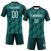 Maxcorners Custom Midnight Green White-Black Geometric Shape Sublimation Volleyball Uniform Jersey LM2605