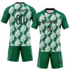 Maxcorners Custom Kelly Green Black-White Geometric Shape Sublimation Volleyball Uniform Jersey LM2605