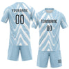 Maxcorners Custom Light Blue Black-White Fluid Sublimation Volleyball Uniform Jersey LM2605