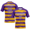 Maxcorners Custom Purple Yellow-White Abstract Lines Sublimation Volleyball Uniform Jersey LM2605