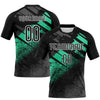 Maxcorners Custom Black Pea Green-White Splash Sublimation Volleyball Uniform Jersey LM2605