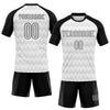 Maxcorners Custom White Black Geometric Shape Sublimation Volleyball Uniform Jersey LM2605