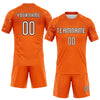 Maxcorners Custom Orange White-Black Abstract Shape Sublimation Volleyball Uniform Jersey LM2605