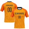 Maxcorners Custom Orange Black-Yellow Geometric Shape Sublimation Volleyball Uniform Jersey LM2605