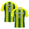 Maxcorners Custom Light Yellow Green-Black Abstract Shape Sublimation Volleyball Uniform Jersey LM2605
