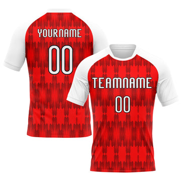 Maxcorners Custom Red White-Black Splash Sublimation Volleyball Uniform Jersey LM2605