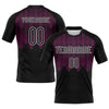 Maxcorners Custom Black Deep Pink-White Geometric Shape Sublimation Volleyball Uniform Jersey LM2605
