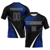 Maxcorners Custom Black Thunder Blue-White Lines And Dots Sublimation Volleyball Uniform Jersey LM2605