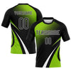 Maxcorners Custom Black Neon Green-White Lines And Dots Sublimation Volleyball Uniform Jersey LM2605