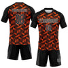 Maxcorners Custom Orange Black-White Geometric Shape Elite Sublimation Volleyball Uniform Jersey LM2605