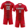 Maxcorners Custom Red White-Black Arrow Shape Sublimation Volleyball Uniform Jersey LM2605
