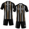 Maxcorners Custom Black Old Gold-White Geometric Shape Elite Sublimation Volleyball Uniform Jersey LM2605