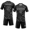 Maxcorners Custom Black White Liquid Fluid Sublimation Volleyball Uniform Jersey LM2605