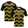 Maxcorners Custom Black Gold-White Zigzag Sublimation Volleyball Uniform Jersey LM2605