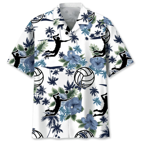 Volleyball White Nature Hawaiian Shirt
